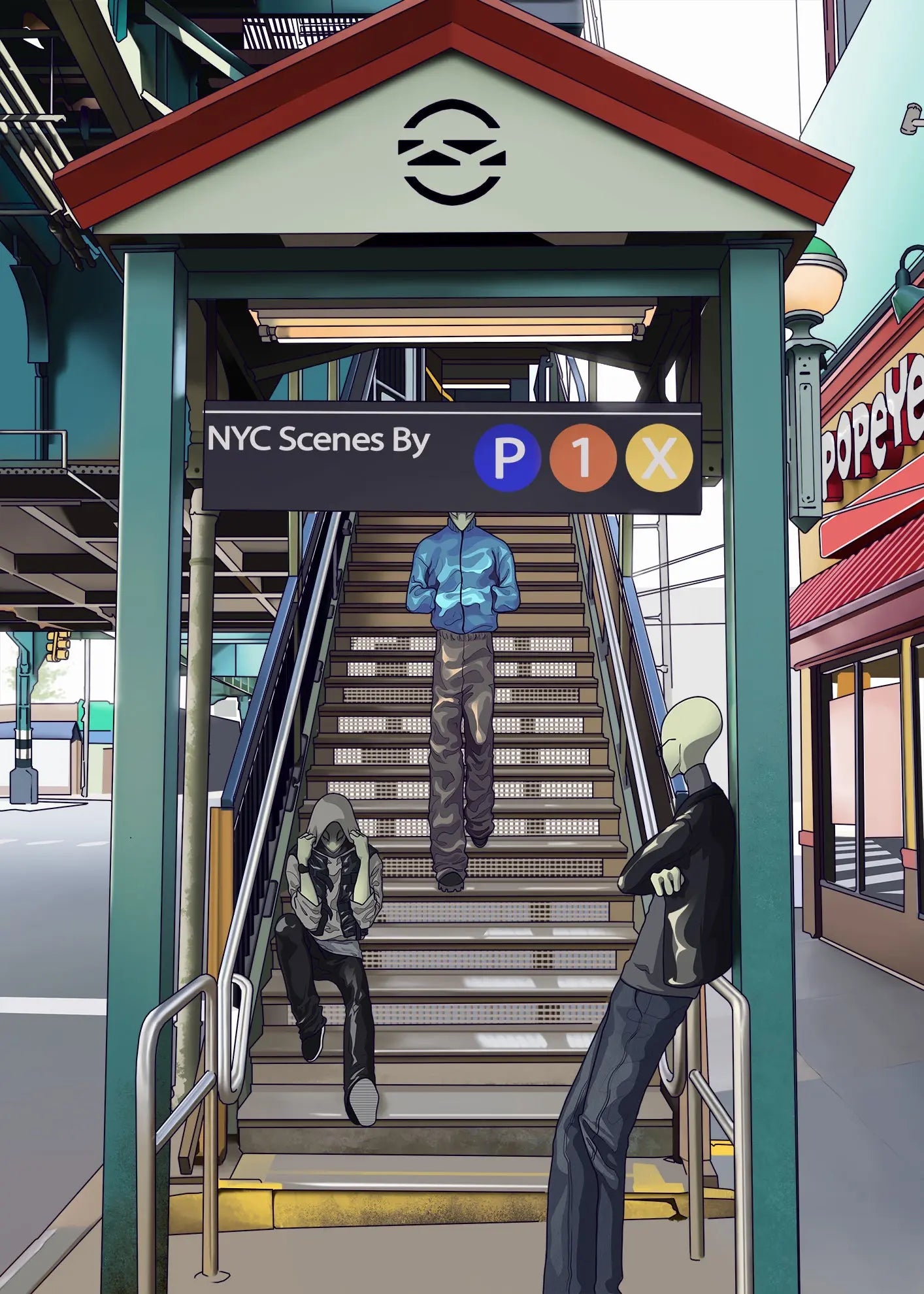 "Alien's Subway" Poster P1xCatalog