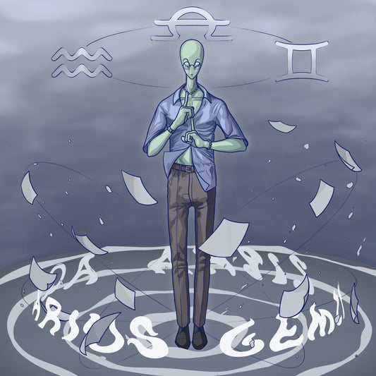 Poster | P1xPosters "Air Zodiac", High-Quality Matte Poster P1xPosters