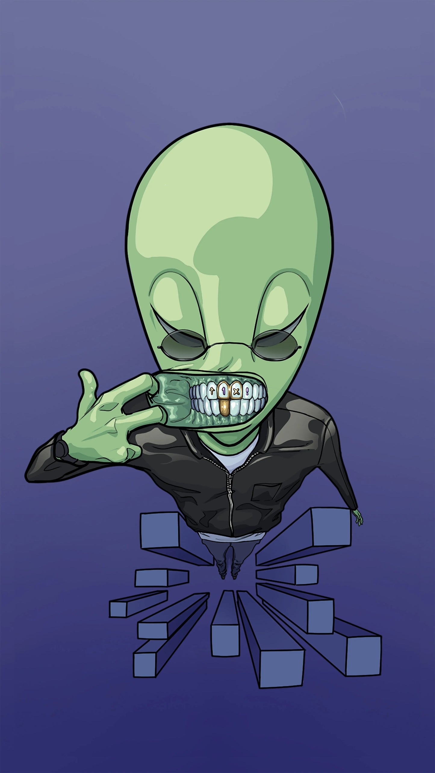 Poster | P1xPosters "ShinyTeethAndMe", High-Quality Matte Poster P1xPosters