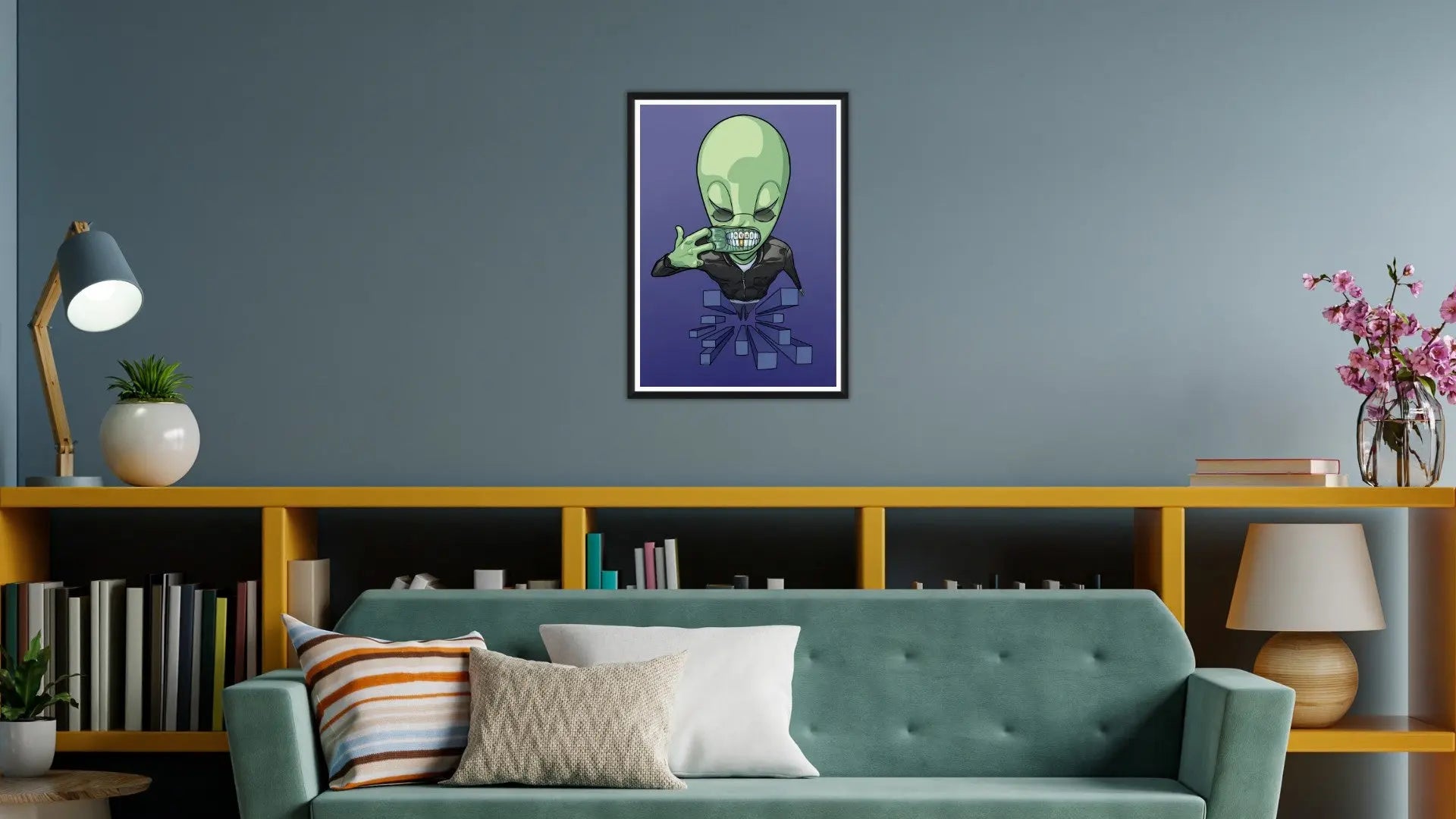 Poster | P1xPosters "ShinyTeethAndMe", High-Quality Matte Poster P1xPosters